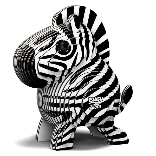 Eugy Zebra 3D Puzzle, 26 Piece Eco-Friendly Educational Toy Puzzles for Boys, Girls & Kids Ages 6+