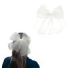 Firopia Big Organza Hair Bows for Women | Lightweight Bow Hair Clips | Elegant Double Layer Bowknot Barrettes | Birthdays Wedding Party Prom Hair Accessories for Women（White）