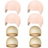 Bouiexye 8 PCS Halloween Makeup Latex Bald Cap Think Bald Caps for Halloween Theme Party Cosplay for adults Women Men Bald Head Wig Cap Bald Hat Costume Accessory
