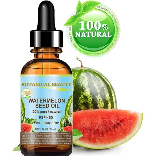 Botanical Beauty EGYPTIAN WATERMELON SEED OIL 100% Pure Natural Refined Undiluted Cold Pressed Carrier Oil 1 Fl. oz-30 ml for Face, Hair, Body, Skin, Lips, Nails