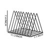 Cq acrylic Triangle File Folder Racks and Magazine Holder,10 Lattice Metal Newspaper Holder Magazine File Storage for Office Home Decoration,Black