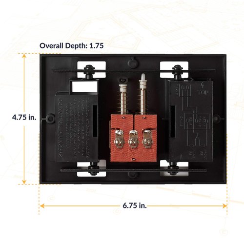 Newhouse Hardware CHIMEBASE2 Door Bell Chime Mechanism Assembly, Fits Most Nutone Models, 6.75” L x 4.75” W x 1.75” H, Black