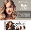 JOYA MIA Prodigy 3-in-1 Interchangeable Titanium Hair Curler - Professional Salon Long-Lasting Curls, Hair Curling Tools Kit, Durable and Easy-to-Use for Various Curl Styles, Black