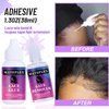 Lace Wig Glue for Front Lace Wig, Waterproof Super Hold Wig Glue with Tools, Invisible Hair Bonding Glue for Lace Front Wig and Poly Hairpieces, Toupee, Cosmetic Hair Systems 1.3OZ