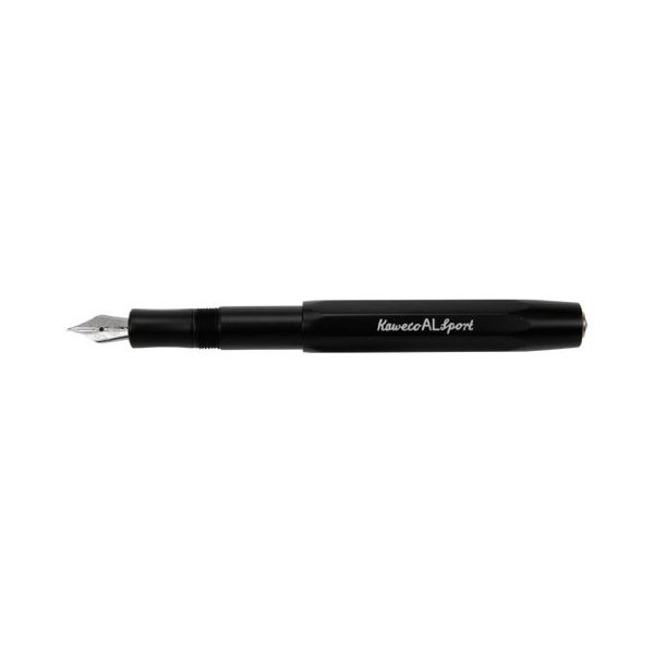 Kaweco AL Sport Black Fine Point Fountain Pen - KWAF-BK-F