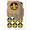 Fleur de Lis Solid Temporary Tattoo Water Resistant Fake Body Art Set Collection - 54 1" Tattoos (1 Sheet)