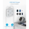 Multi Plug Outlet Extender with USB, TESSAN Surge Protector Splitter 3 USB Wall Charger, Multiple Expander for Travel, Home, College Dorm Room