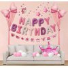 Purple Pink Happy Birthday Balloons Banner,16 Inch Mylar Foil Letters Sign,Reusable Balloons for Women, Men, Boys & Girls Birthday Decorations Party Supplies