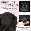 KooKaStyle Curly Ponytail Extension Fluffy Drawstring Ponytail for Women Kinky Curly Clip in Hair Extensions Long Curly Wavy Ponytail Extension Synthetic Hairpiece for Daily Use(18 Inch,Dark brown)