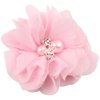18 Pcs Alligator Hair Clips 2 Inch Chiffon Flower with Crystal Pearl Hair Barrettes Hair Accessories for Teens Women