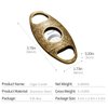 CIGARLOONG Cigar Cutter Stainless Steel Bronze Engraved Double Cut Blade (Color:Gold1)