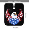 American Flag And Bald Eagle Patriotic Salon Barber Cape - Professional Hairdressing Waterproof Hair Cutting Cape With Adjustable Snap Closure-Haircut Apron For Hair Stylist And Home Use-55''X66''