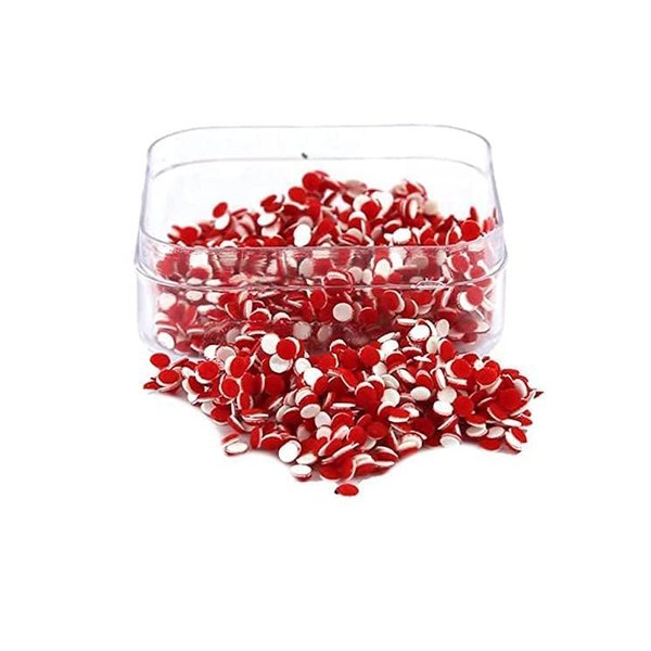 Generic All Color Velvet Dot Bindi Tattoo Stickers Adhesive Body Bindi Forehead Stickers Adhesive Body Jewelry Indian Daily Use Forehead Bindi Round Dot for Women (Red)