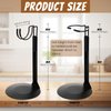 Yaocom 12 Pcs Doll Stands Action Figure Stands 2 Styles Black Adjustable Doll Holder Display Bracket with Expandable Waist Wire for 8 to 12 Inch Dolls and Action Figures