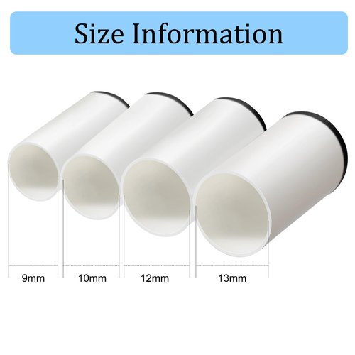 Eboot 40 Pcs Slip on Pool Cue Tips Billiard Cue Tips Slip-on Cue Tip Replacement in 4 Sizes Slip-on Cue Tip(9mm/10mm/12mm/13mm, Each Size 10pcs)