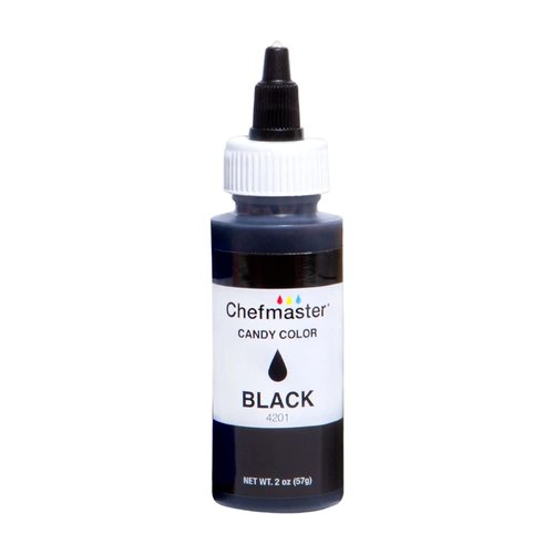 Chefmaster Black Candy Color | True-Tone Shades | Oil-Based | Professional-Grade Dye | Chocolate, Strawberries, Cake Pops | Decorating | Easy-to-Use | Manufactured in the USA | 2 oz