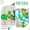 Kisshine Light Up Headband LED St Patrick's Day Headbands Green Bowknot Hair Band Shamrock Festival Rave Costume Hair Accessories for Women and Girls