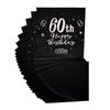 Black and Silver 60th Birthday Party Napkins,Happy 60th Birthday Disposable Napkins,60th Birthday Decorations for Men Women Party Supplies Cocktail Napkins