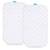 Waterproof Bassinet Mattress Pad Cover Compatible with Baby Delight Beside Me Dreamer Bassinet, 2 Pack, Ultra Soft Viscose Made from Bamboo Terry Surface, Breathable and Easy Care