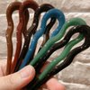 Minkissy 5pcs French Hair Fork Celluloid Chignon Hair Pins Hair Updo U-Shaped Hairpins Braid Twist Bobby Pins for Buns