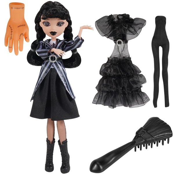DBYWIUB Girls Doll and Accessories, 10 inch Academy Uniform with Black Dress and Thing