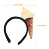 Beavorty Ice Cream Cone Headband, Unisex Adult Food Ice Cream Cone Mini Hat on Headband Food Dress Up Ice Cream Headpiece for Costume Party Supplies Food Party Decoration