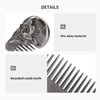 Hair Comb,Oil Hair Styling Spring Comb Pocket Beard Comb Zinc Alloy Skull Pattern Hair Brush for Men, Use for Head Hair or Beard Portable Hair Styling Tool for Home Salon(silver)