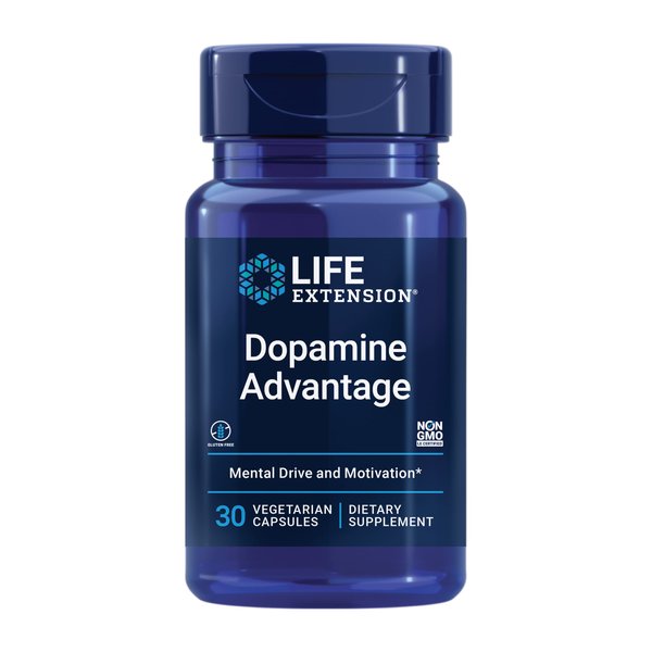 Life Extension Dopamine Advantage - Phellodendron Bark Supplement with Vitamin B12 - for Youthful Dopamine Levels and Brain Health - Gluten-Free, Non-GMO, Vegetarian - 30 Capsules