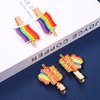 Rainbow Hair Clips Metal Enamel Pride Hairclips Gay Pride Flag Hair Barrettes Hairpin for Women Girls Lesbian Hair Clip Hair Accessories Gift (rainbow hair clip A set)