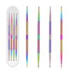 Nail Dotting Tool, 4 PCS Professional Nail Art Dotting Tool Stainless Steel Dotting Pen Tool Nail Art Kit for Painting Nail Design Pattern Embossing Art Dot Tools Rhinestone Picker Tool Pottery Tool