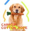 ZITNPOO Combination of squeaky rubber toys and cotton rope toys Plush toys for dogs Squeaky toys