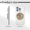 Cute Natural Abalone Shell Round Design Foldable Phone Handle, Phone Accessory for Smartphones or Tablets (Magnetic, White Abalone Shell)
