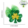 Aularso St.Patrick’s Day Hair Clips Irish Pattern Hair Clips Green Shamrock Hair Accessories Lucky Day Barrette for Women and Girls (E (Clover))
