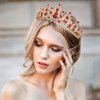Woeoe Crystal Women Wedding Crowns Gold Rhinestone Queen Tiara and Crown Bridal Princess Tiara Headband Costume Birthday Party Hair Accessories