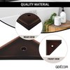 Questech Decor Corner Shower Shelf, Retrofit Shower Corner Shelf for Tiled Shower Walls, Bathroom Storage, 8 Inch Geo Flatback Shower Caddy Oil Rubbed Bronze Finish
