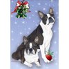 Boston Terrier Christmas Cards : 10 Holiday Cards with White Envelopes