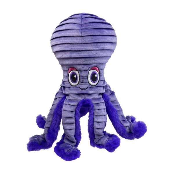 KONG Cuteseas Rufflez Soft Ridged Plush Dog Toy (Octopus)