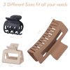 CHANDAT 3 Style Hair Claw Clips 9 pcs Medium Claw Clips Hair Clips for Women Rectangle Claw Clips for Thick Hair Square Hair Clips for Thin Hair Accessories for Women - Brown