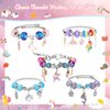 Soleebee Charm Bracelet Making Kit, Unicorn Mermaid Jewelry Making Supplies Beads DIY Art Craft Set Jewelry Making Kit for Girls Teens Age 6-12