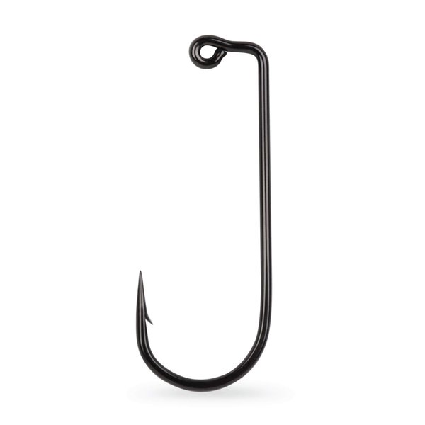 Mustad Jig Hook, 90º, 2X Strong, Forged, Eyed - Black Nickel 8