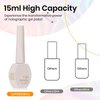 SUPWEE Holographic Nail Polish Gel -15ml Silver Glitter Gel Nail Polish Sparkle Mermaid Unicorn Effect High Glossy Shine UV Gel Nail DIY for Home Manicure