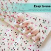 CESTSIREN 3 Sheets Cherry Nail Art Stickers 5D Rhinestone Nail Decals for Nail Art Design Summer Nail Accessories for Women Nail Art Supplies