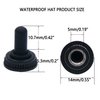 Twidec/6Pcs Mini Momentary Toggle Switch SPDT 3 Position 3 Pins (0N)-Off-(ON) Miniature Toggle Switch AC 5A/125V 2A/250V Car Boat Switches with Waterproof Cap MTS-123-MZ