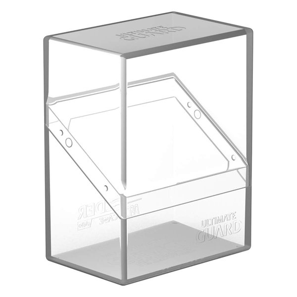 Ultimate Guard Boulder 60+, Deck Case for 60 Double-Sleeved TCG Cards, Clear, Secure & Durable Storage for Trading Card Games, Soft-Touch Finish