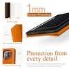 Antbox for iPad Pro 11 Inch Case 2024 M4, Premium Vegan Leather, Supports Pencil Pro and Pencil (USB-C), Auto Sleep/Wake Function, Built-in Pencil Holder (Orange)