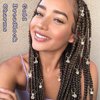 NAISKA Gold Hair Jewelry for Braids with Crystal Star Heart Hair Charms Loc Dreadlock Braid Accessories Shiny Hair Accessories Decoration Hair Clips Jewelry for Women and Girls Braids
