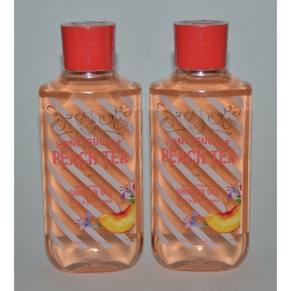 2 Honeysuckle Peach Tea Aloe Vitamin E Shower Gel bath body