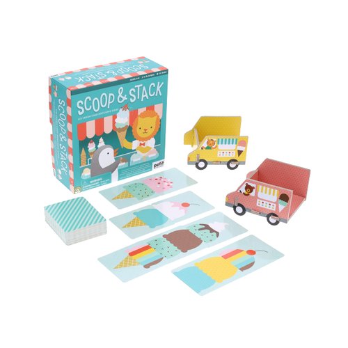 Petit Collage Scoop and Stack: Ice Cream Card Matching Game