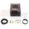 GlowShift Tinted 7 Color 60 PSI Turbo Boost Gauge Kit - Includes Mechanical Hose & Fittings - Black Dial - Smoked Lens - for Diesel Trucks - 2-1/16" 52mm