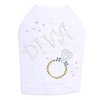 Diva with Ring Dog Shirt XL White